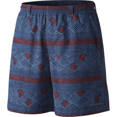 Pantalones Cortos Columbia PFG Backcast II Printed Hombre Azul Marino - Chile IPC786543